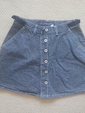 Pepe Jeans London Portobello Road W11 Union Skirt Size 30 100% Cotton 4 Pockets
